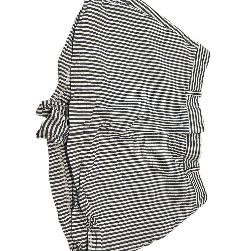 Striped Black and White Shorts